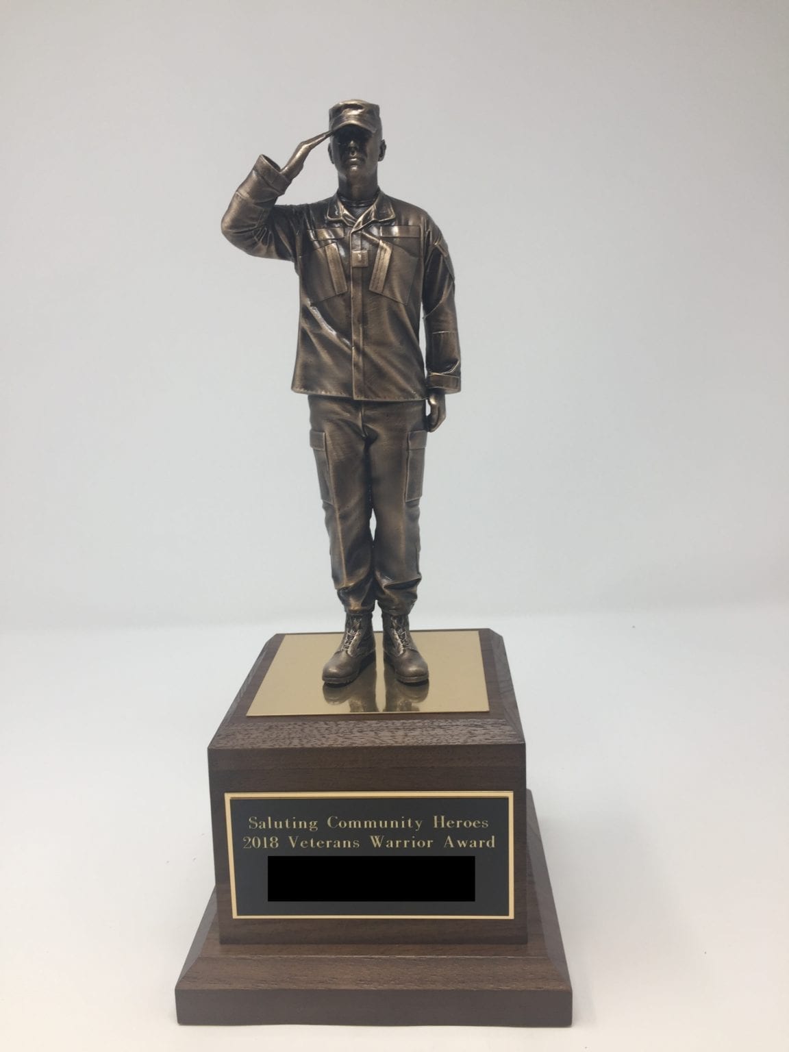 Bronze Saluting Soldier - Brodin Studio Inc.